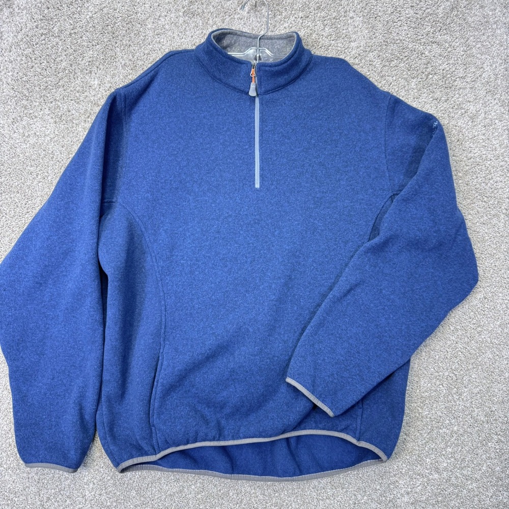 Peter Millar Pullover Mens XXL Element4 Warmth Blue Quarter Zip EUC